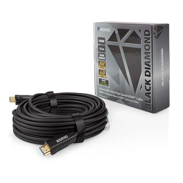 Konig 8K HDMI 2.1 AOC Cable 15 Meter (KN35000BK150)