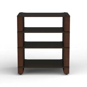 Stax 2G 4-Shelf Collection Black Ash Plywood / Natural Walnut