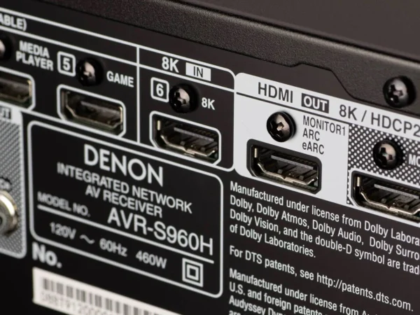 Denon AVR-S960H 7.2ch 8K AV Receiver with Voice Control and HEOS® Built-in